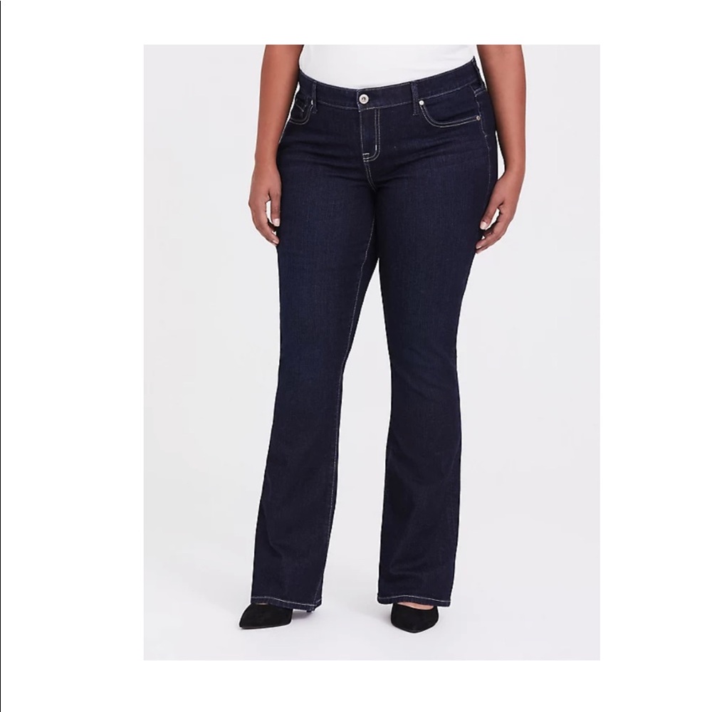 Torrid slim boot jeans vintage stretch dark wash